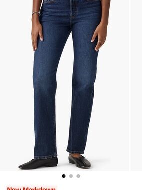 Levis 501 Curve High Waist Straight Leg (Mild Salsa) shortened inseam